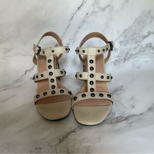 Geox Seyla Studded Leather Heeled Sandals